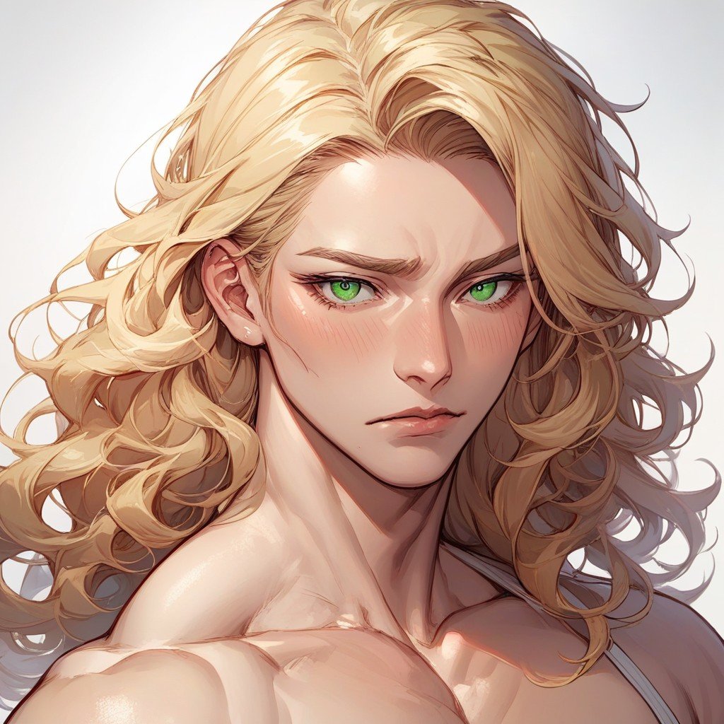 Hair, Subtle Chest, Pale SkinPorno IA