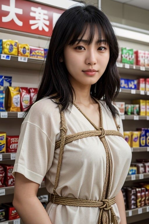 Convenience Store, Japanese, Shibari Furry AI Porn