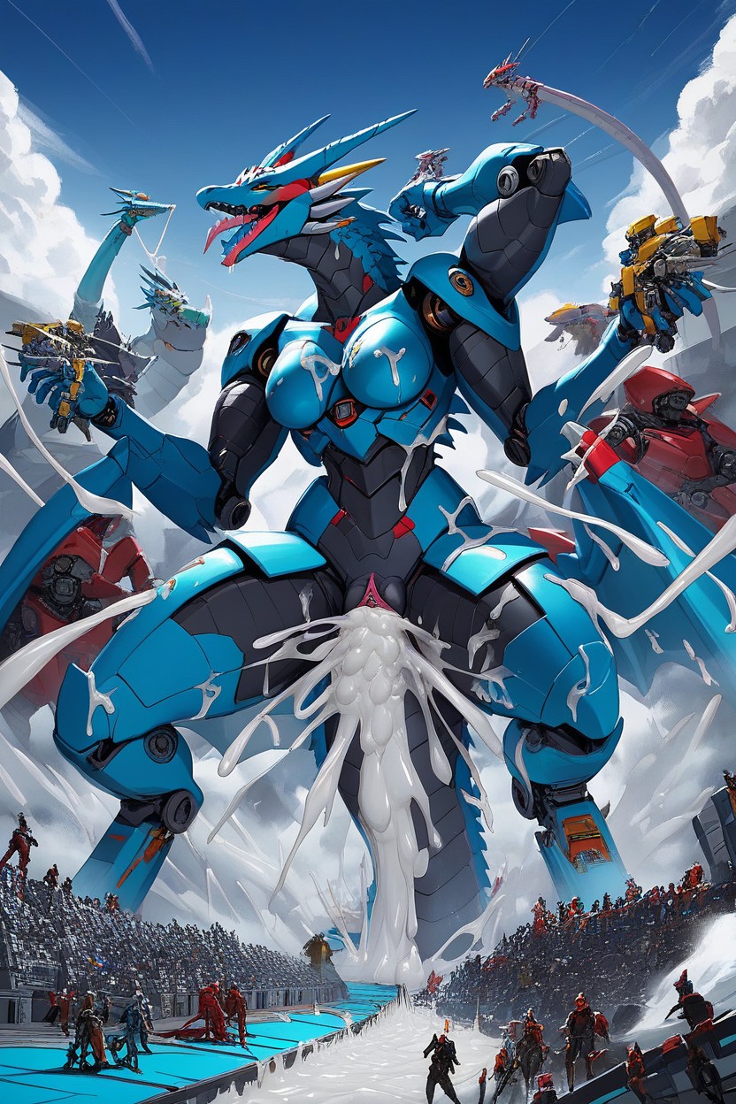Orgy, Many Cocks In The Vagina, Mech Furry AI Porn