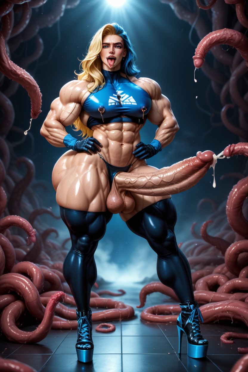 Body Writing, Hands On Hips, Large Testicles AI Gay Porn