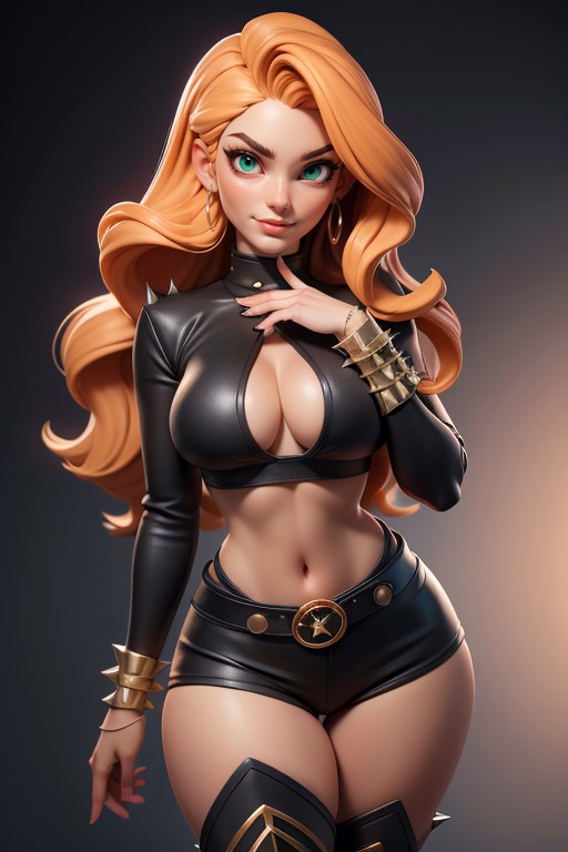 3d (cartoon), Exposed Stomach, Thighs Exposed AI Porn