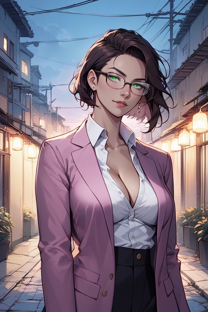 Glasses, 20+, 迷你裙AI黄片