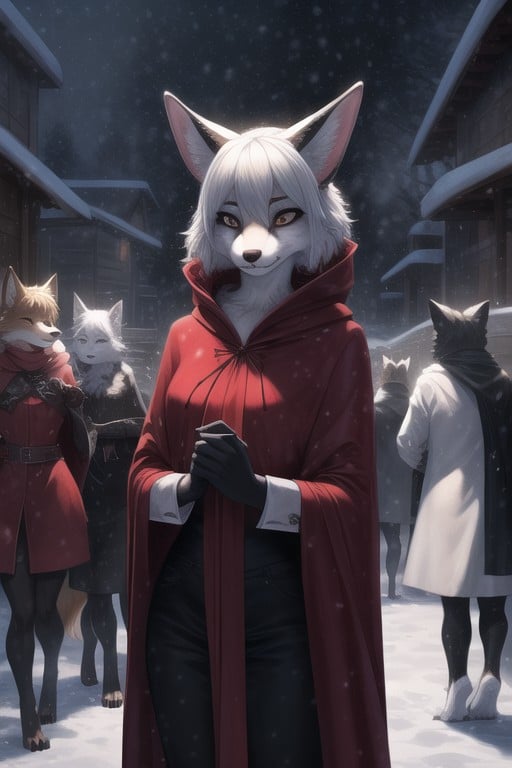 Snowing, Harem, Fox Furry AI Porn