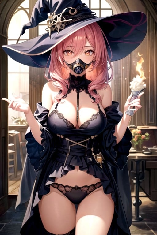 Pink Hair, Witch, Underpants AI Porn