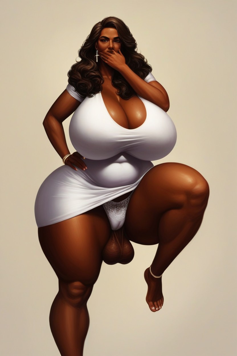Long Length, Ssbbw, With A Waist And Large Shemale AI Porn