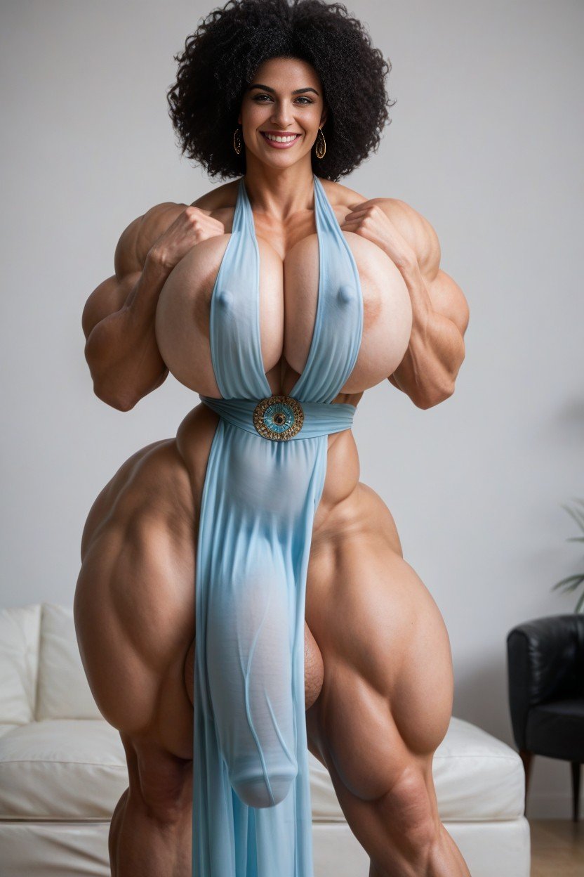 Milf, Muscular Steroid Goddess, Huge Erected NipplesPorno AI