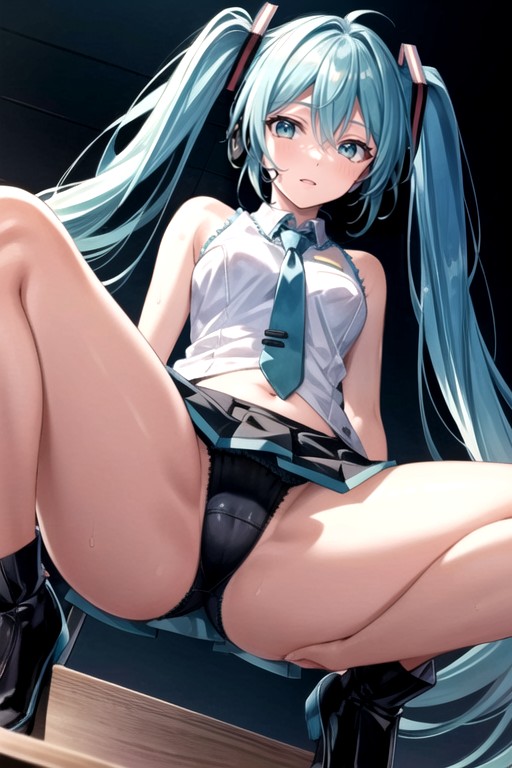 Hatsune Miku, En Forma, Fotos Bajo La FaldaPorno AI