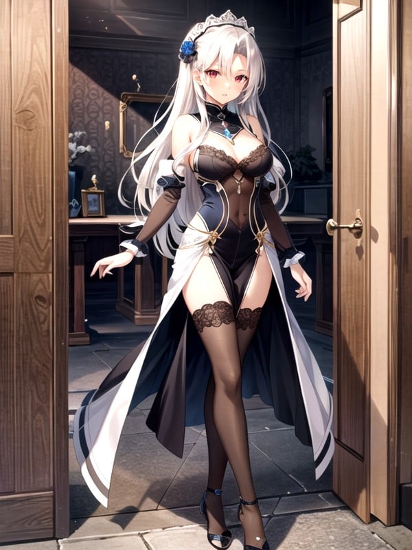 Full Body, Illyasviel Von Einzbern, Red Eyes AI Porn