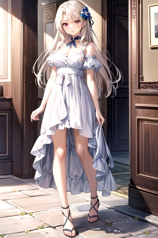 Full Body, Illyasviel Von Einzbern, Red Eyes AI Porn