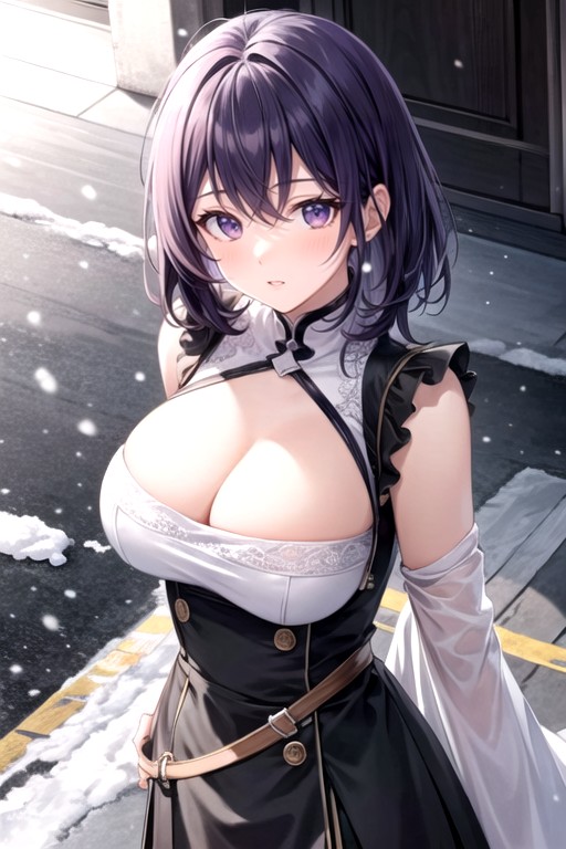 Purple Hair, Snowing, Princess Carry AI Porn