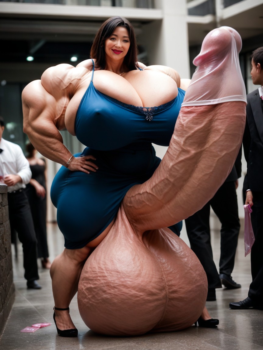 Asiática, Black Eyes, Hyper Massive Muscles Porno shemale IA