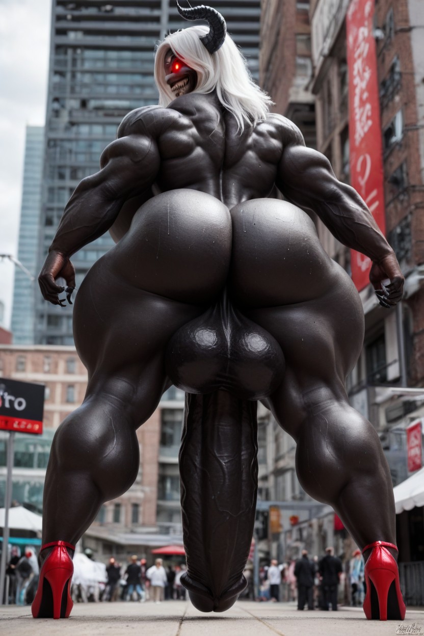 Macro, Nude, Same Height As Skyscrapers Shemale AI Porn