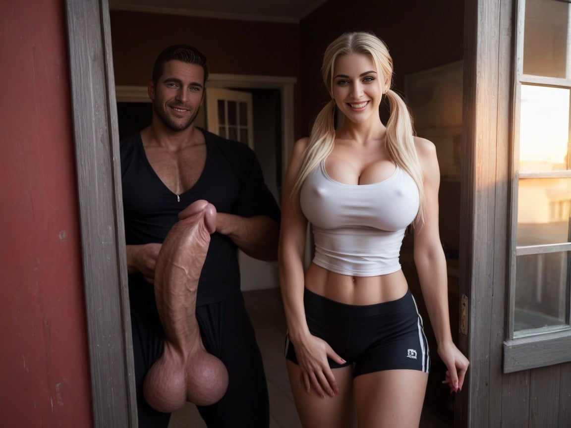 Sports Wear, Noche, Man Jerking OffPorno IA de transexuales