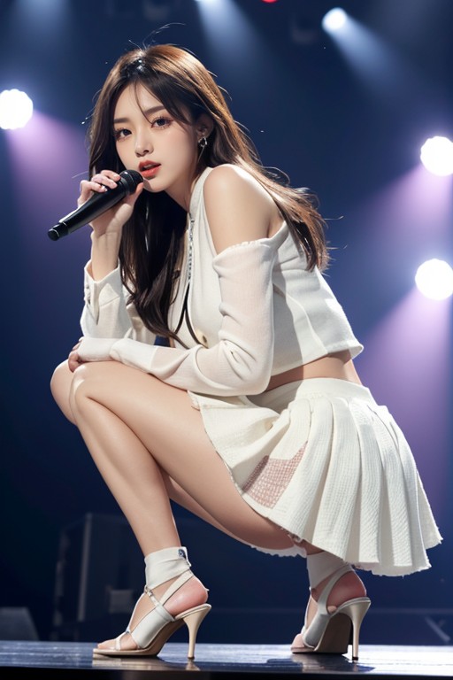 Thong To The Side, White Dress, Bending OverAI 포르노