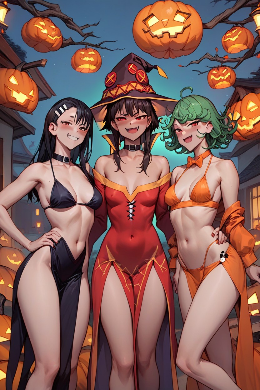 Megumin, Hayase Nagatoro From Dont Toy With Me Miss Nagatoro, Tatsumaki Hentai AI Porn