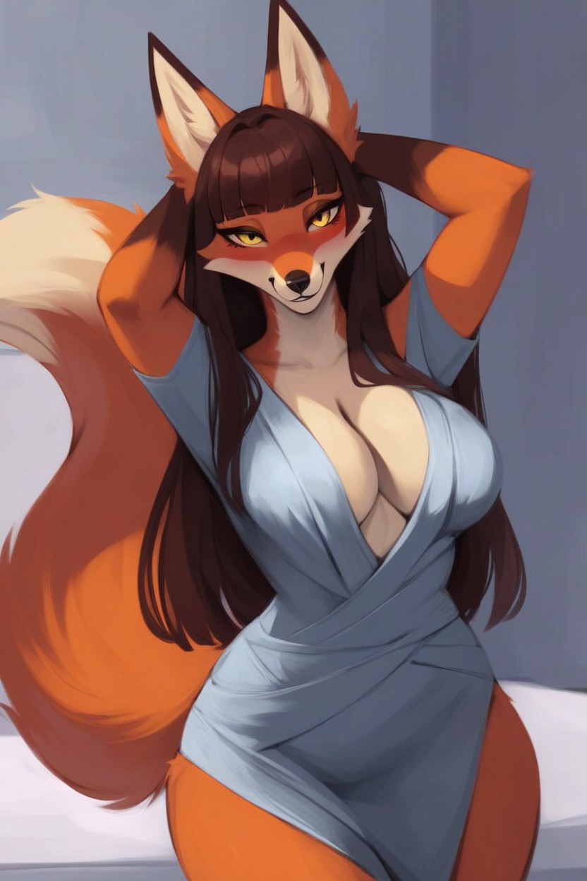 Brown Hair, Living Room, Milf Furry AI Porn