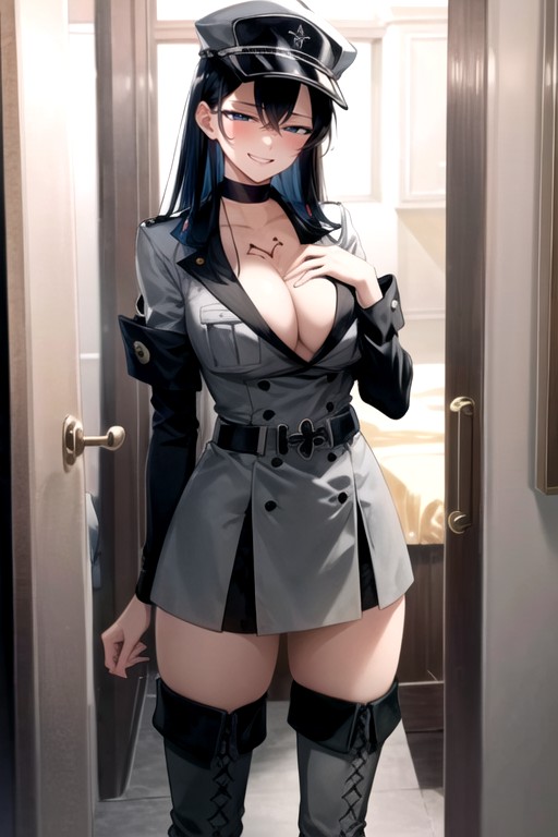 Cabelo Preto, Esdeath (akame Ga Kill), Tesão Hentai IA pornografia