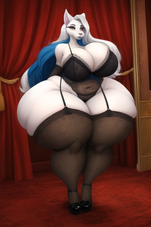 Large Breasts, Mega Thighs, LoonaPorno IA Furry