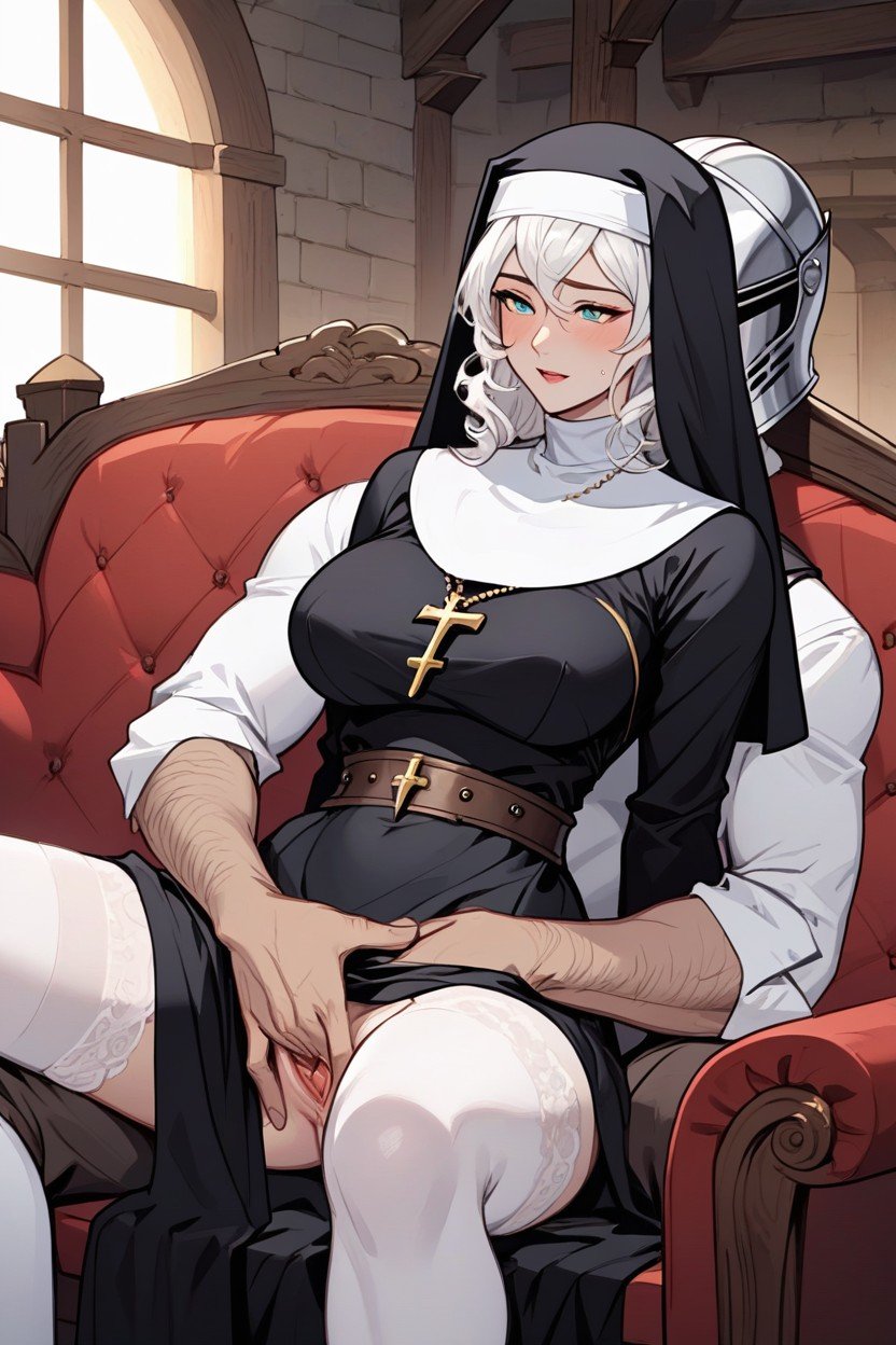 Nun Headpiece, Accurate Anatomy, 沙发AI黄漫