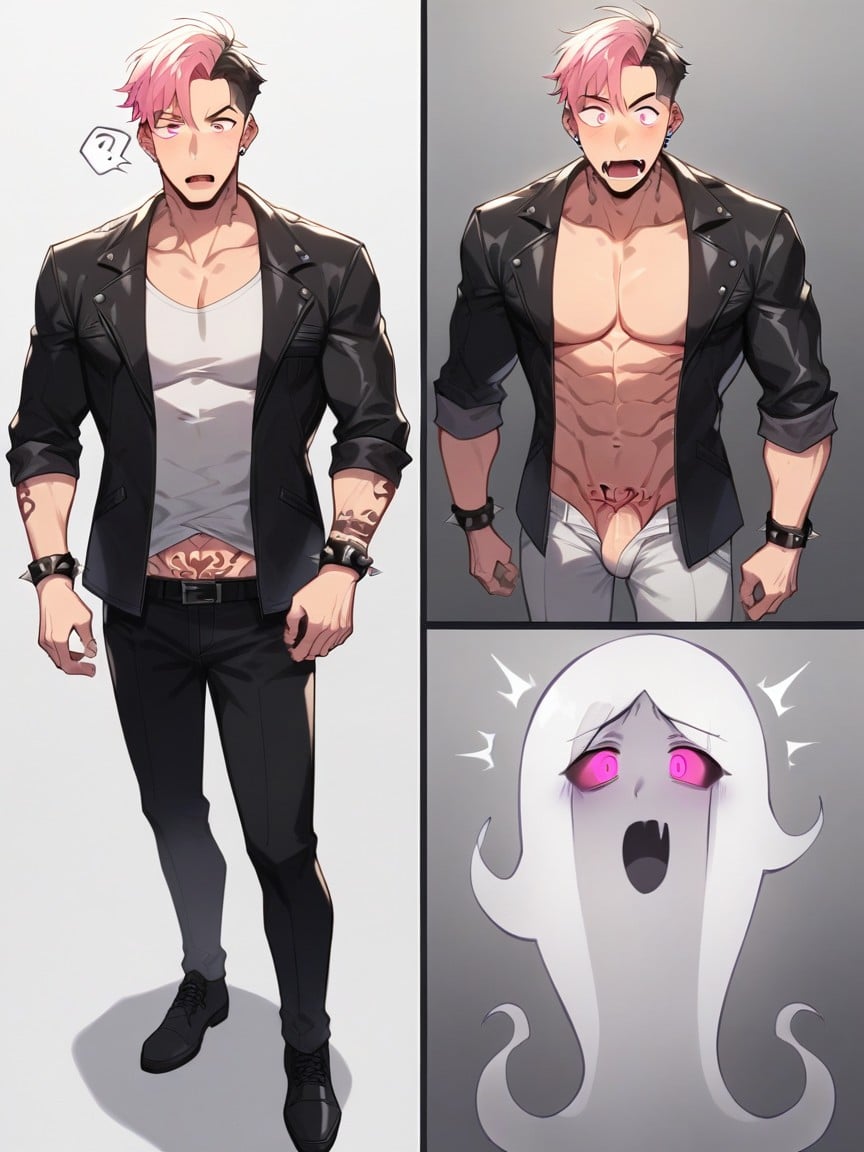 Ghost Fucks Man, Surprised, Multiple Views AI Gay Porn