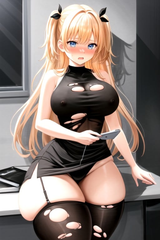 Form Fitting Clothes, Sleeveless T-shirt, Breast Expansion AI Porn