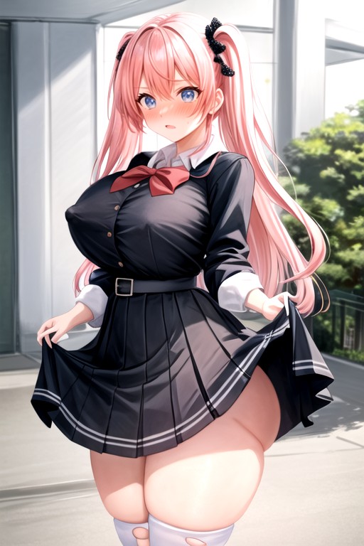 Form Fitting Clothes, Extremely Large Ass, School Uniform Shemale AI Porn