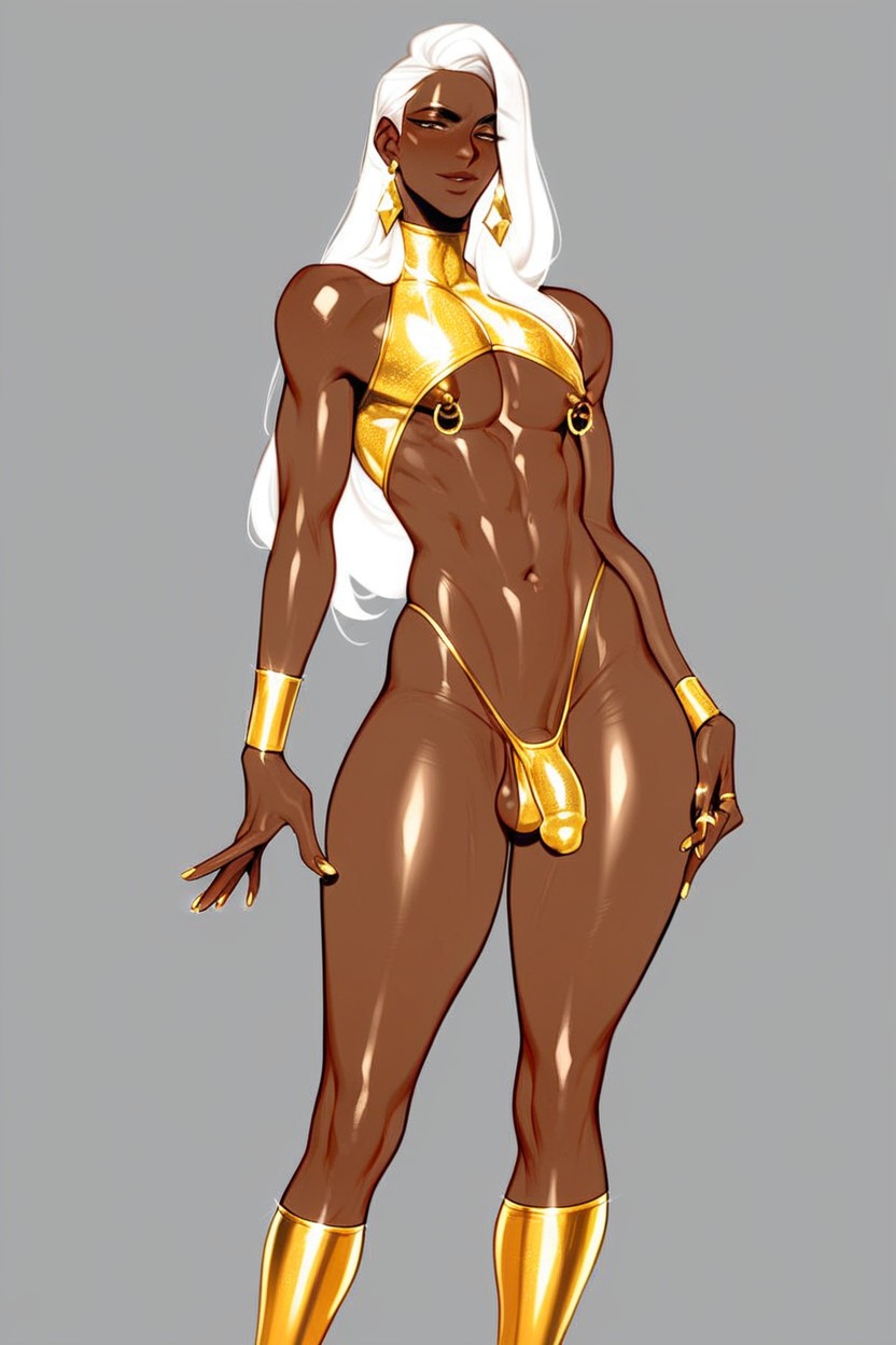 Rounded Ass, Thick Thighs, Standing AI Gay Porn