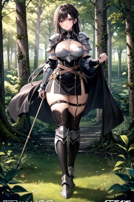 Thighs Exposed, Mini Skirt, Armor AI Porn