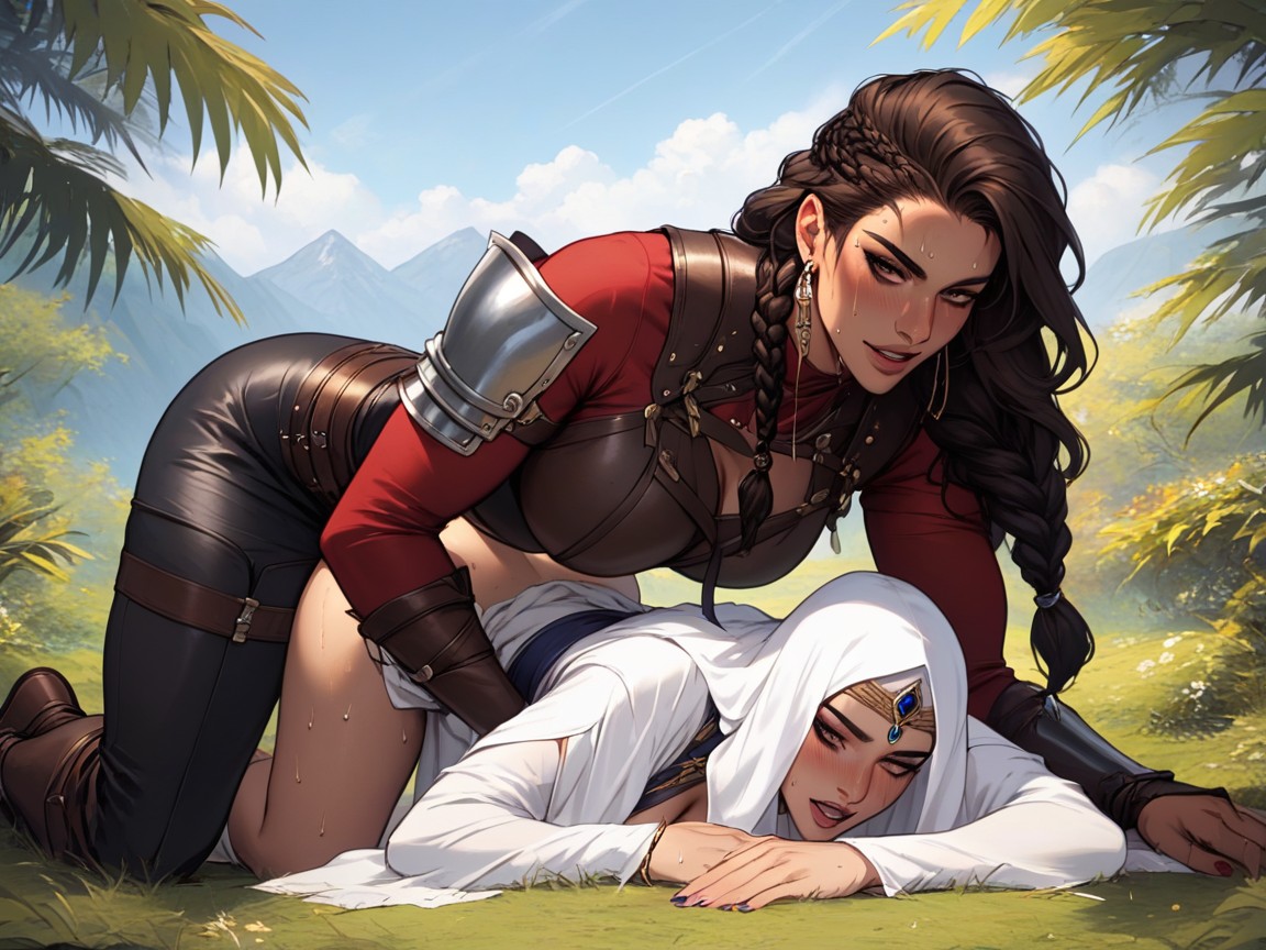 Waist Shot, 2 People, Medium Ass AI Porn