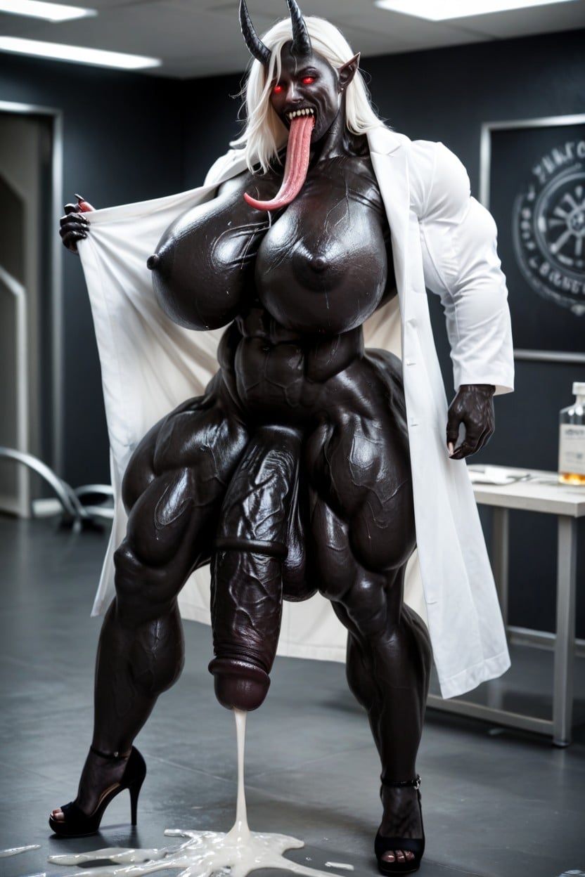Muscular Cock, Hyper Veiny Cock, Muscular Body Shemale AI Porn