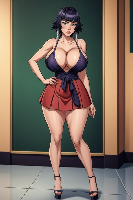 Front View, Sui Feng (bleach), Thicc Plump Thighs Pornografia de IA