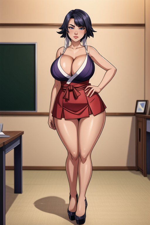 Front View, Thicc Plump Thighs, Standing With An Open StancePorno AI