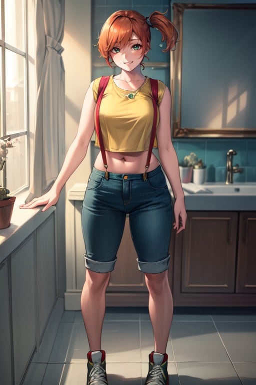 Full Body, Grinning, Misty (pokemon) AI Porn