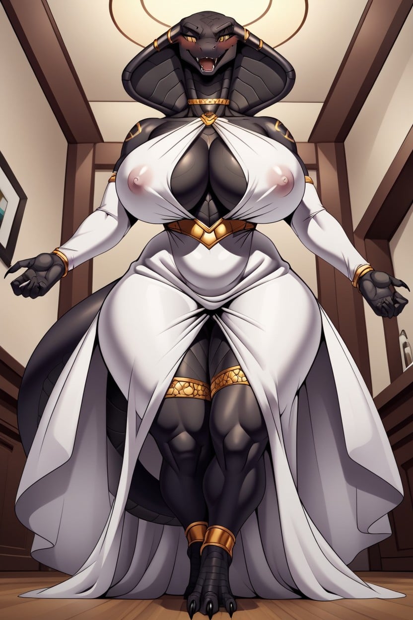 White Arm Sleeves, Camel Toe, Cleavage Furry AI Porn