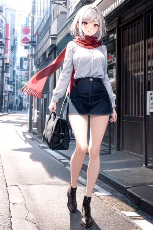 Red Eyes, Mini Skirt, Tokyo AI Porn