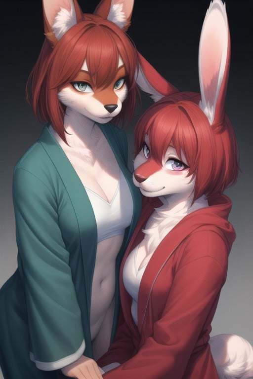 Red Hair, Bunny, Hard Light Furry AI Porn