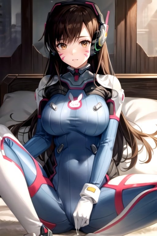 Masturbation, D'va (overwatch) Hentai AI Porn