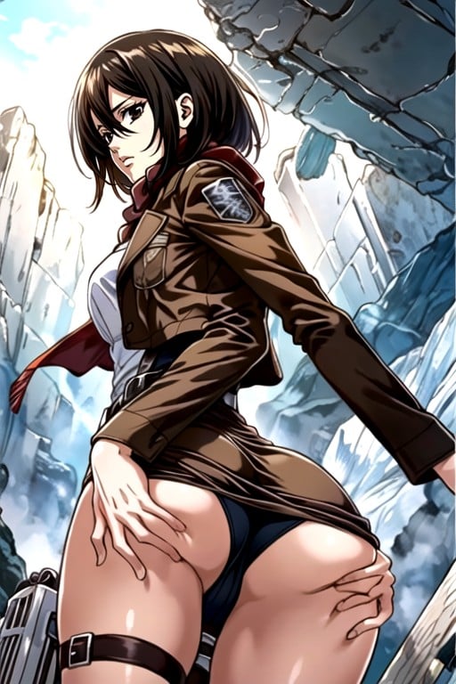 Se Pencher, Mangas, Mikasa Ackerman (attack On Titan)Porno IA transsexuelle