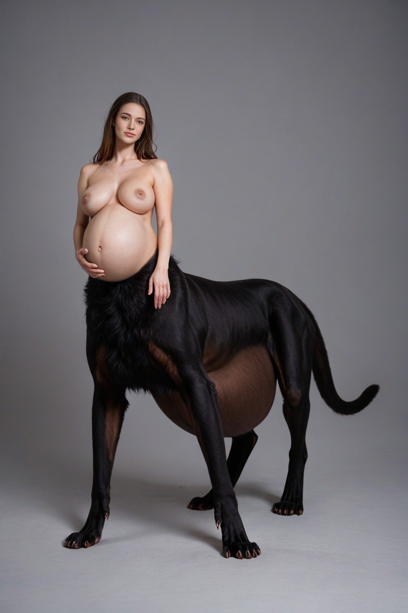 Furry, Blank Background, Taur Pornografia de IA