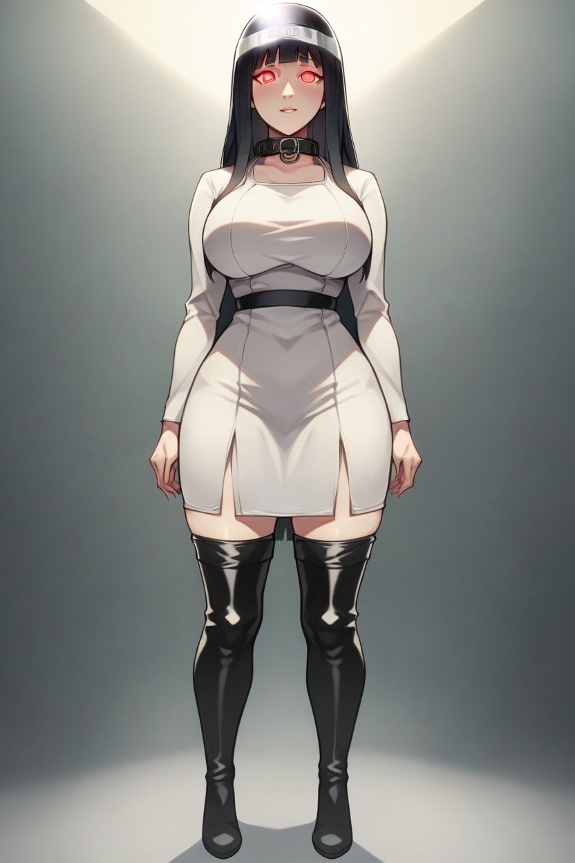 Solo, Wearing Mind Control Helmet, Hinata Hyuuga From Naruto AI Porn