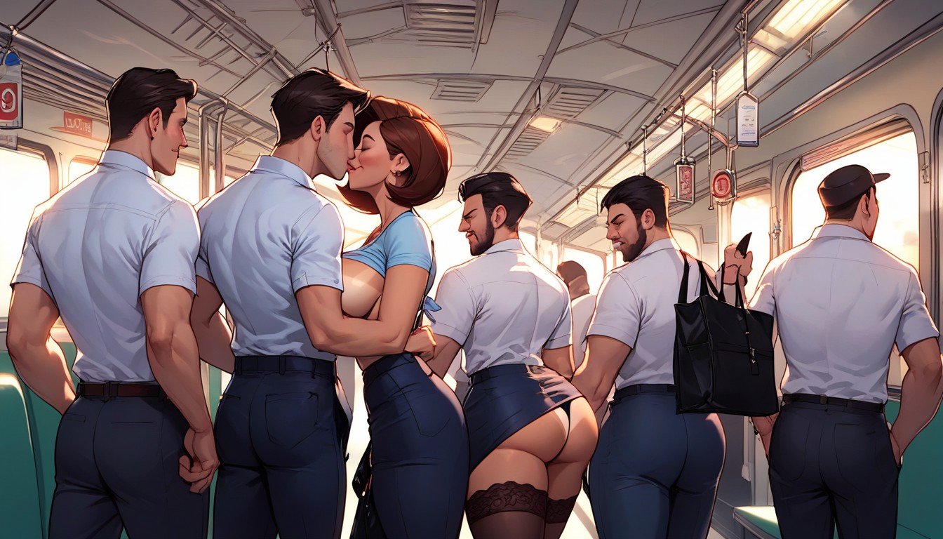 Helen Parr, In A Subway Station, Showing Underboob Pornografia peluda com IA