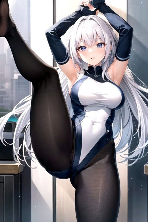 Arm_above_head, Full_shot, Feet_upAIポルノ