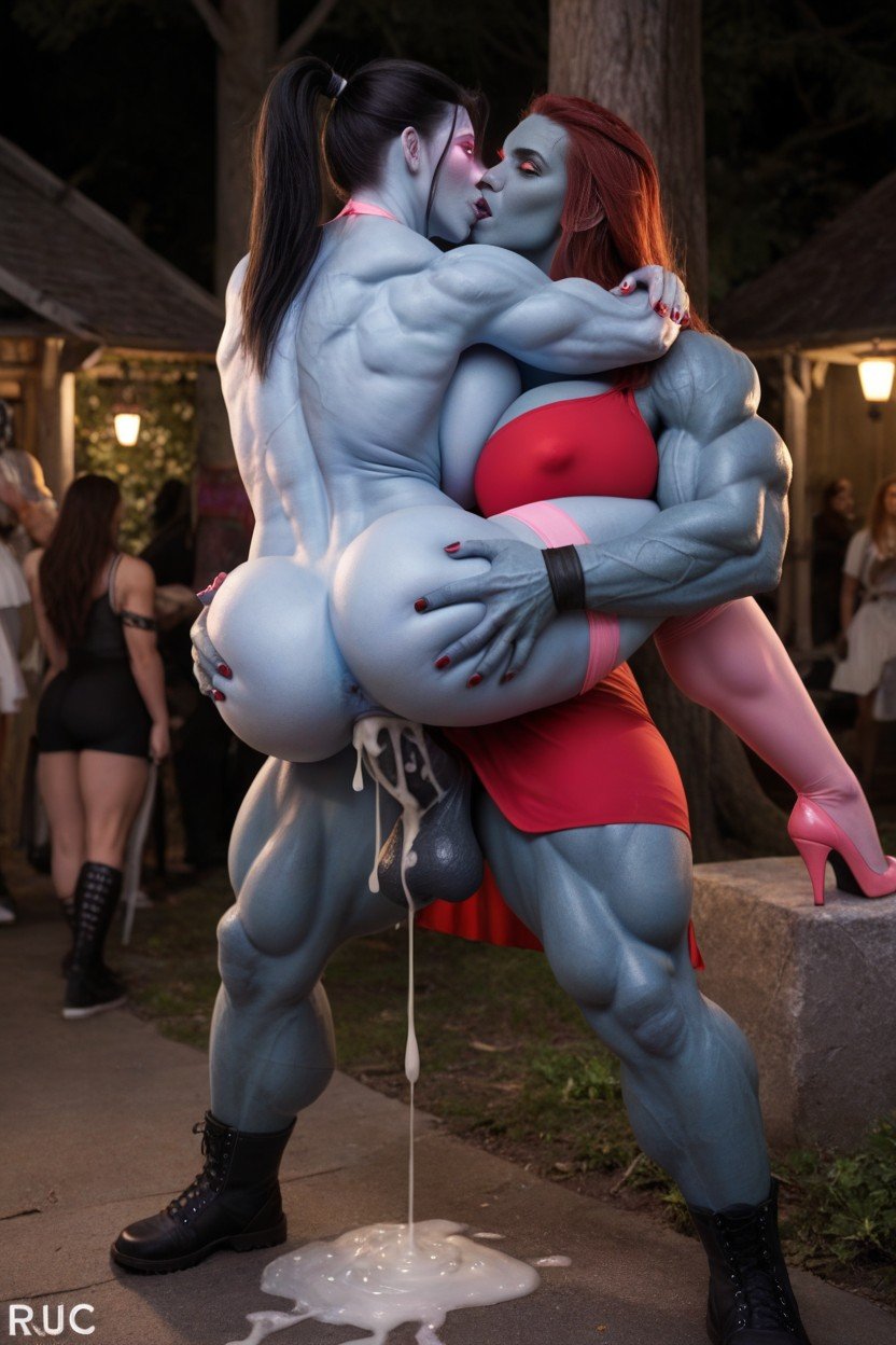 Huge Muscular Troll Have Massive Penis, Pink Ranger, Futanari Huge Muscular Troll In BackgroundAI 포르노