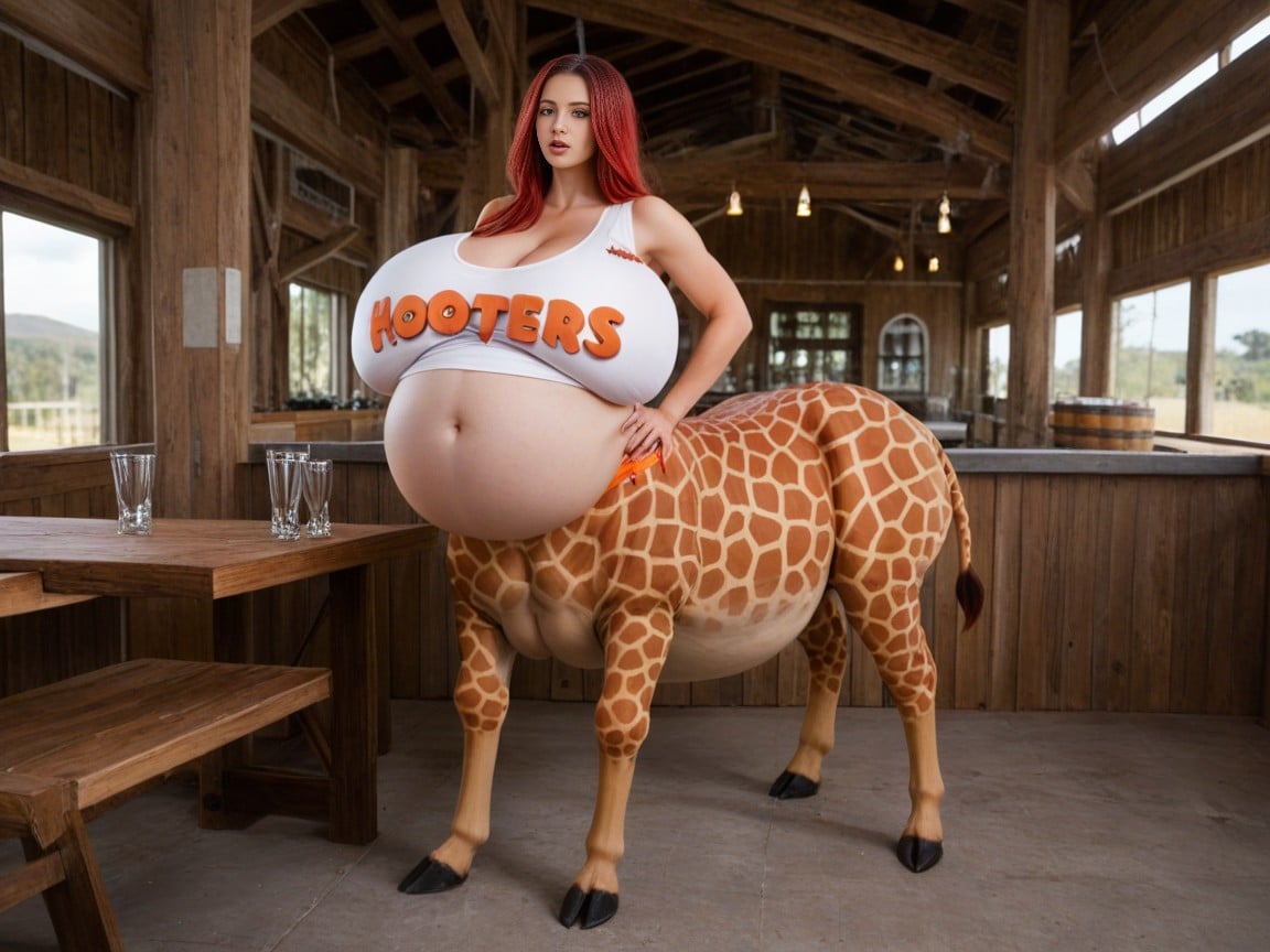 单人图, One Gigantic Tall Pregnant Taur Body Giraffe Body, HoovesAI黄片