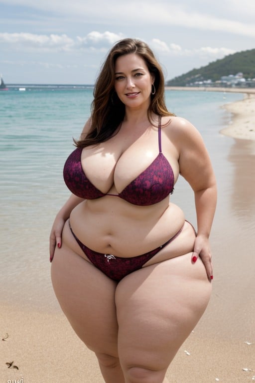 Extremely Large Ass, 30+, Beach Shemale AI Porn