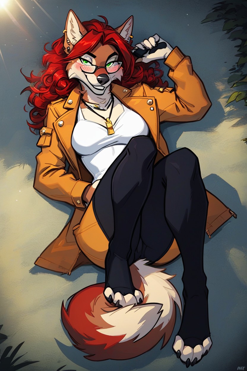 Form Fitting Clothes, Full Body, Skinny Furry AI Porn