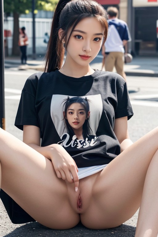 Street, T-shirt, Crowd AI Porn