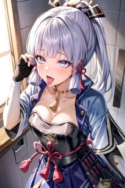 Ahegao, Primeiro Plano, Kamisato Ayaka (genshin Impact) Hentai IA pornografia