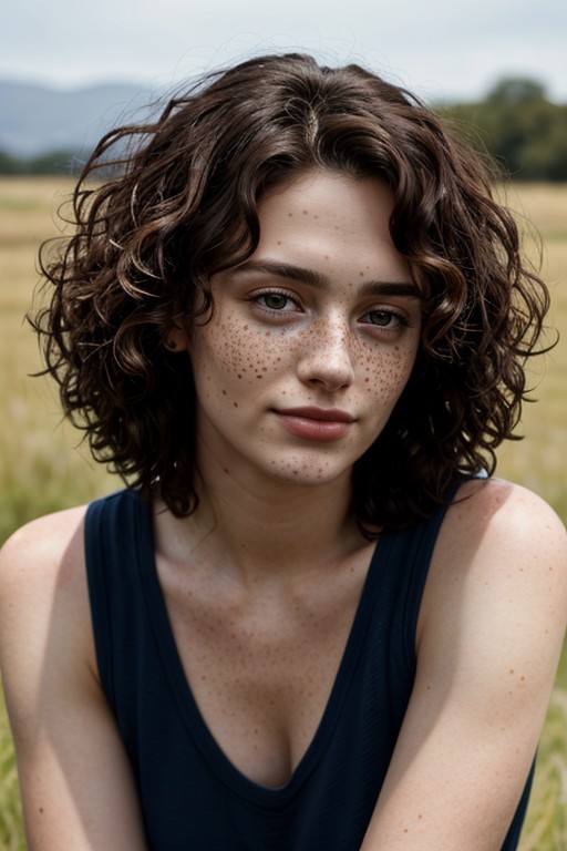 Freckles, 18, Arms Crossed Furry AI Porn