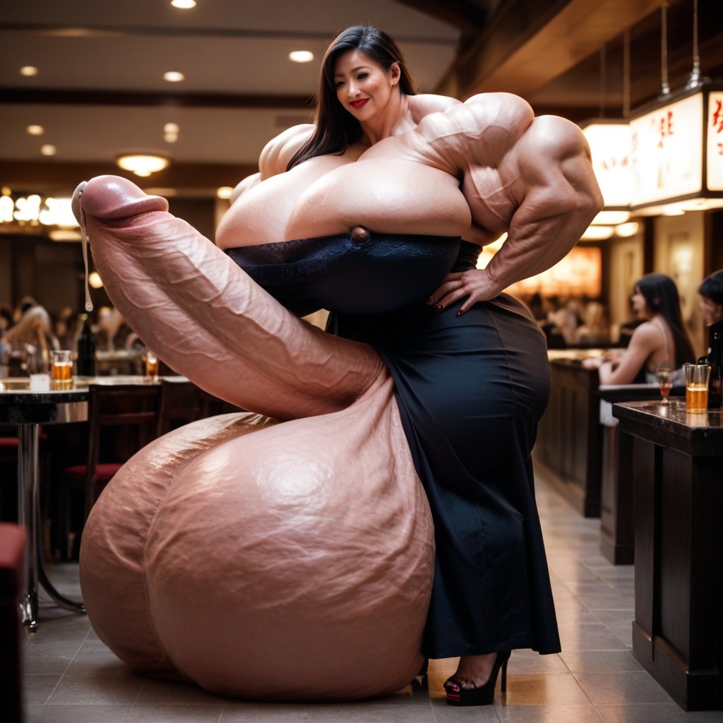 Gigantic, Nightclub, Hyper Gigantic Penis Shemale AI Porn